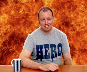Gareth, Hero T shirt, flames