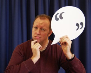 Gareth with speech bubble